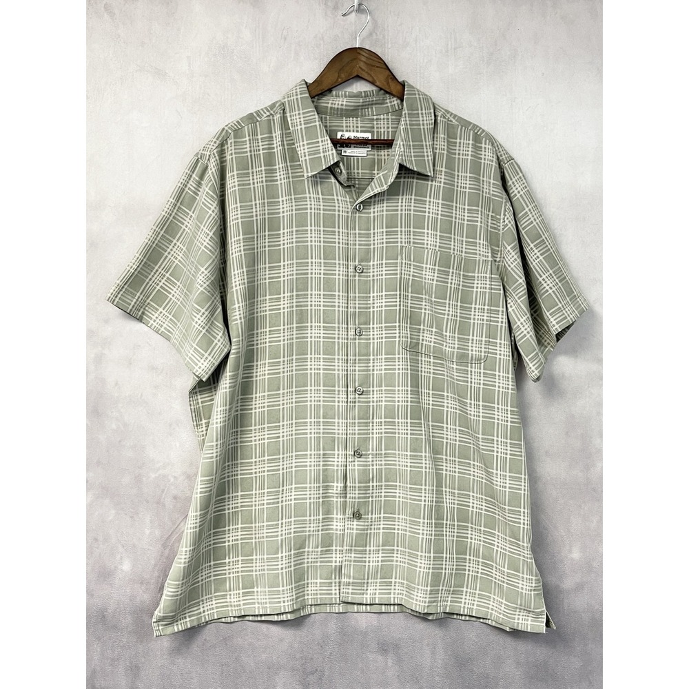 Marmot Eldridge Mens Short Sleeve Shirt Size XXL Plaid Button Up Hiking Travel
